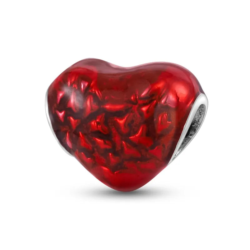 Amazon Hot Sale Original Cool Copper Plating S925 Silver Color Zirconium Heart-Shaped Beaded Charm Bracelet Necklace Cross-Border Wholesale