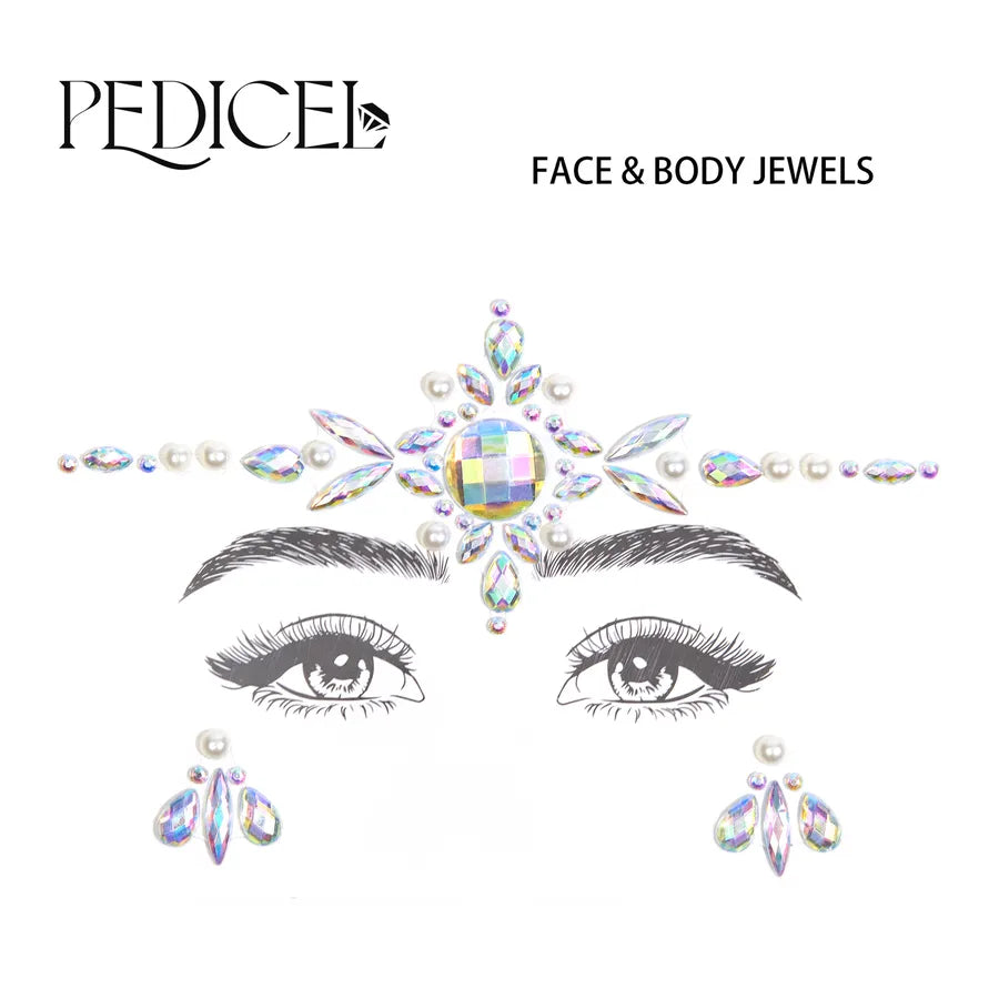 Multicolor Rhinestone Tattoos & Body Art 1 Piece