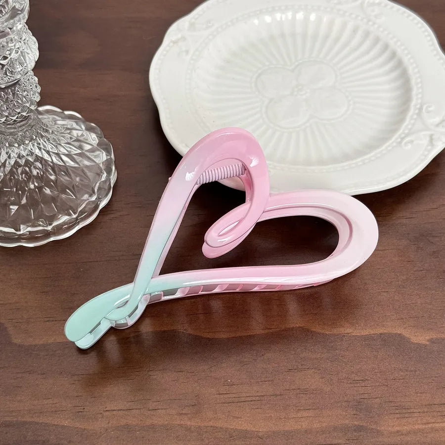 Dove Elegant Green Pink Gradient Shark Hair Clip Women's Luxury Sensation Headwear Perfect for Updos and Ponytails