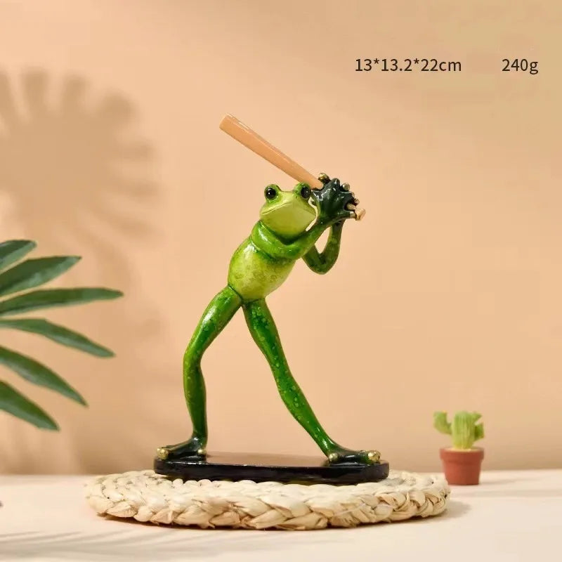 Cute Frog Resin Ornaments Artificial Decorations