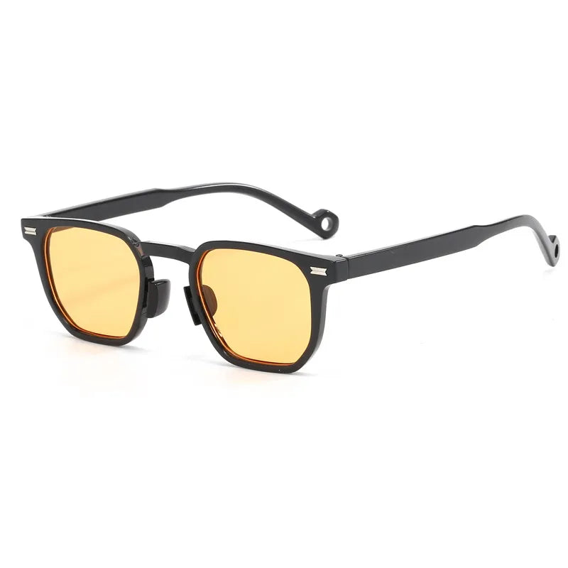 classic style solid color ac square full frame men's sunglasses