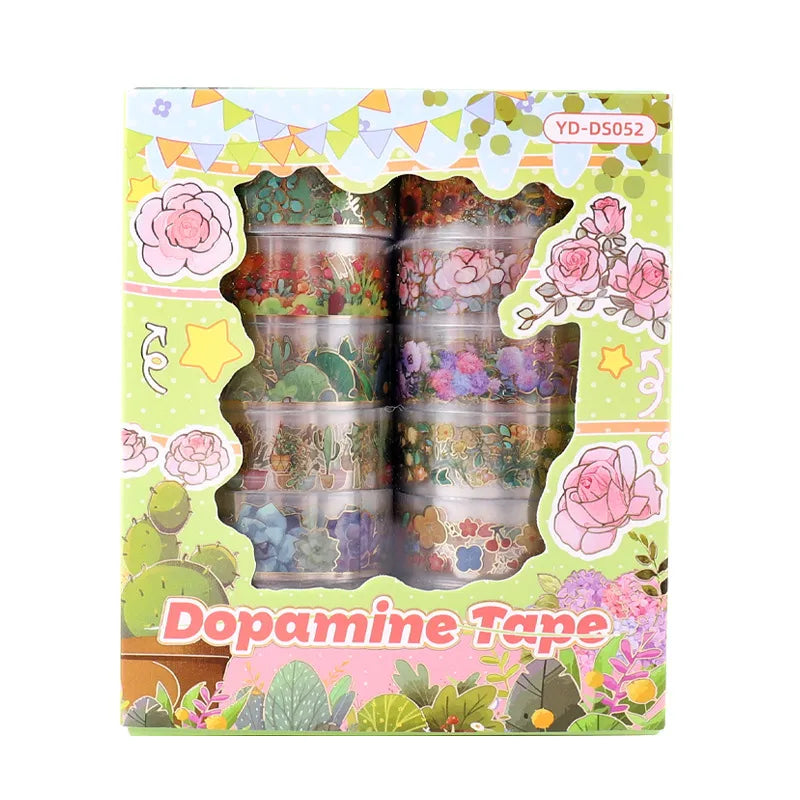 5 PCS/Package Butterfly Daisy School PET Cute Washi Tape