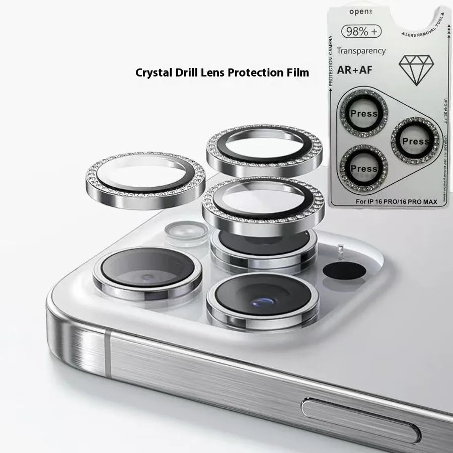 tempered glass Geometric Elegant Sweet Mobile Phone Lens Protective Film Phone Accessories