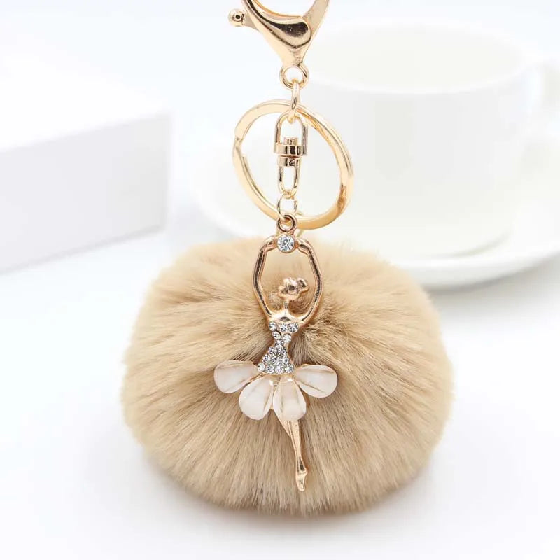 Basic Classic Style Human Plush Women's Bag Pendant Keychain