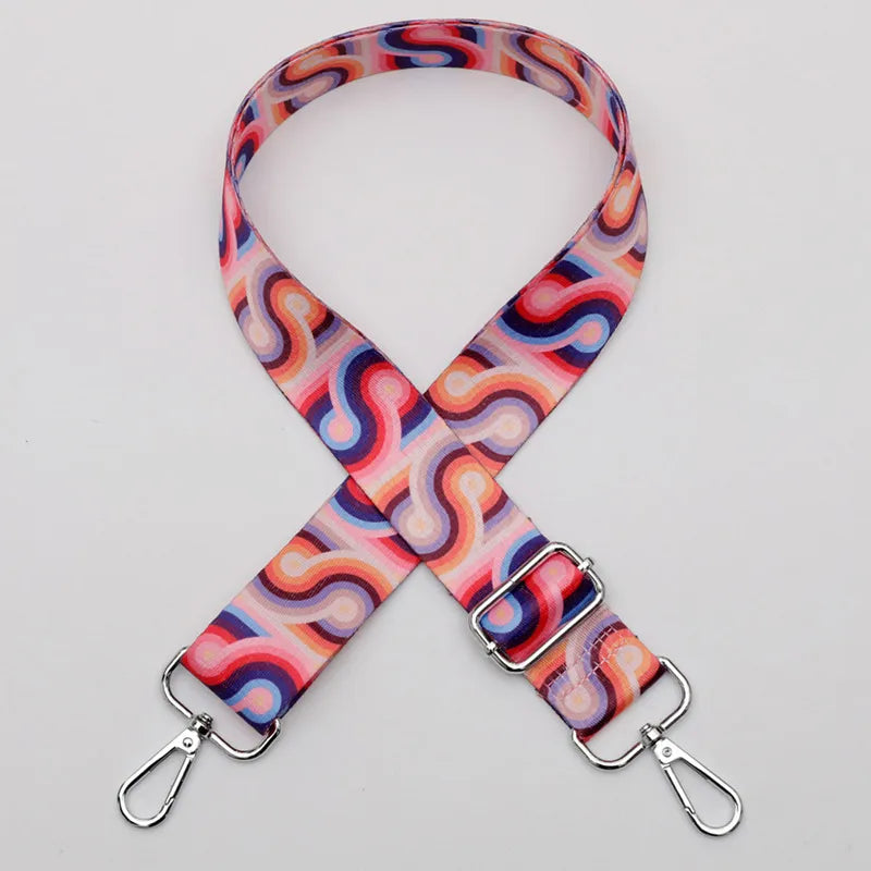 Polyester Stripe Lingge Leopard Bag Strap