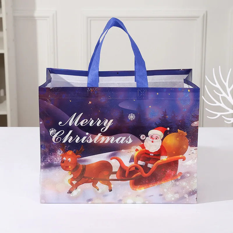 Christmas Cute Penguin Santa Claus Snowman Nonwoven Festival Gift Wrapping Supplies