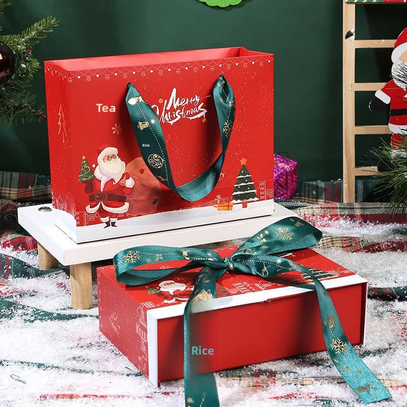Christmas Gift Box Creative Double Door Red Warmth Cup Scarf Candy Gift Box For Peaceful Night Hand Warmer Snack Storage
