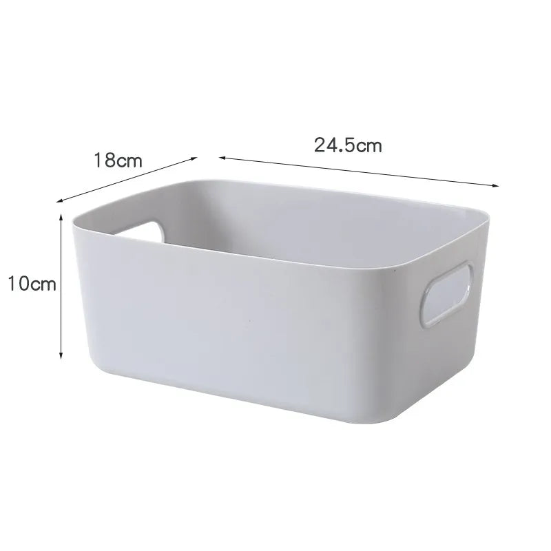 Simple Style Color Block Solid Color Plastic Storage Basket