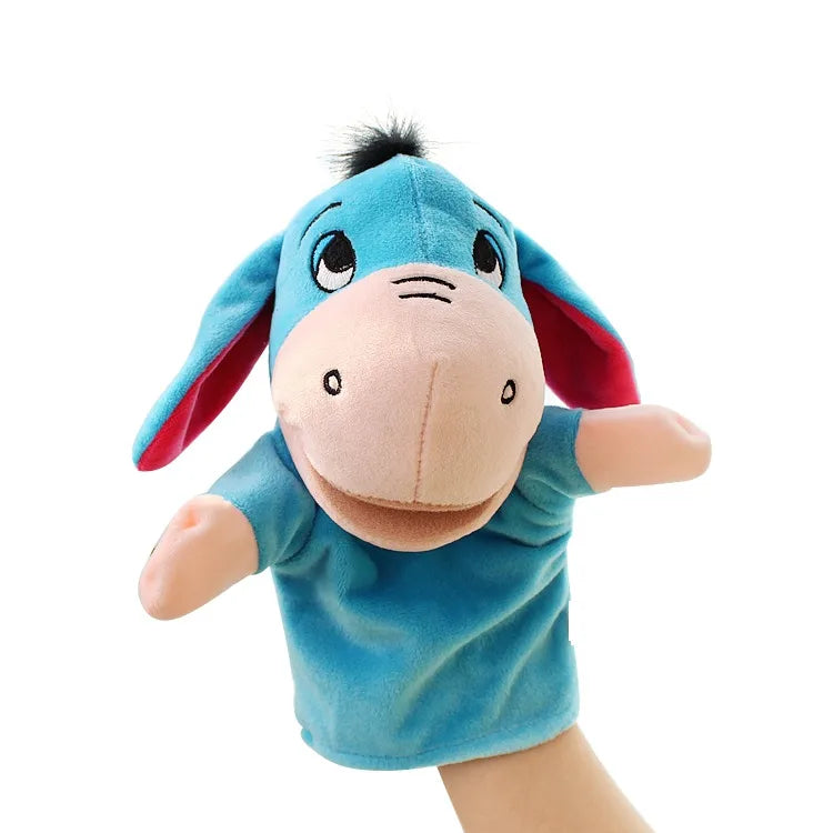 Can open mouth cartoon animal plush hand puppet parent-child toy mouth can move a variety of styles  spot mixed batch