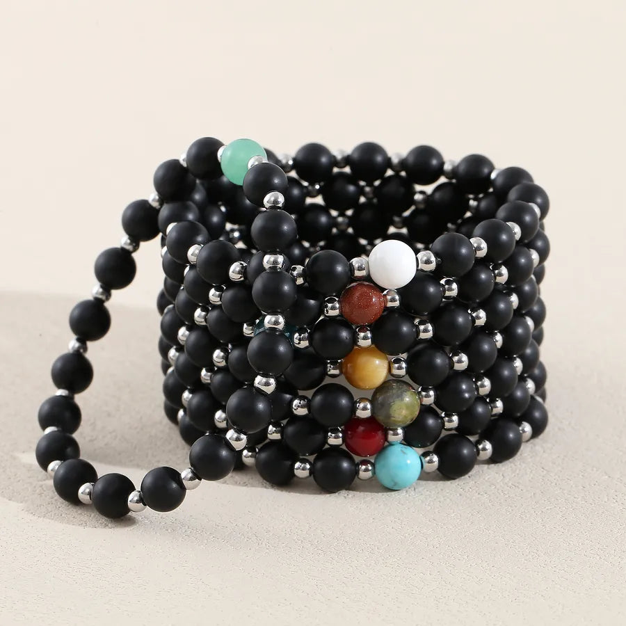 Casual Commute Solid Color Stone Men's Bracelets Men Beaded Bracelets