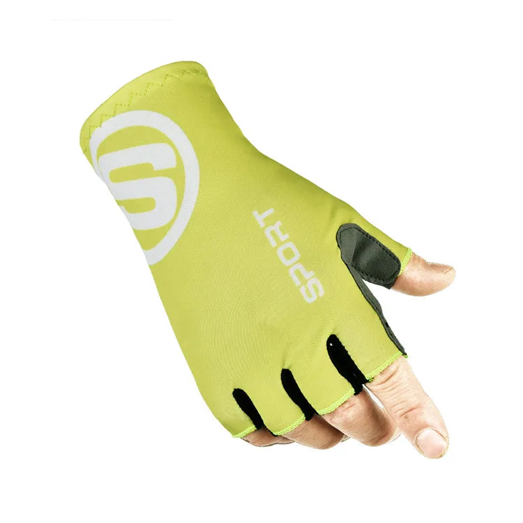 Cycling gloves half finger men's and women's mountain bike bicycle sun protection non-slip wear-resistant ice silk breathable outdoor sports gloves