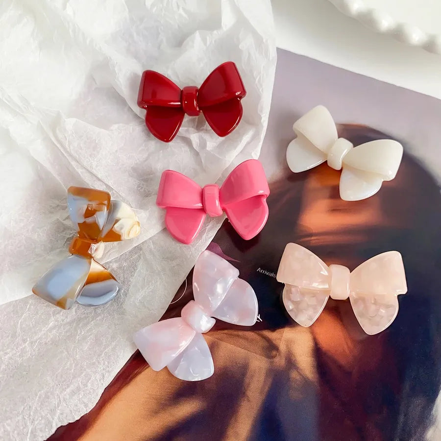 Elegant Acetate Butterfly Knot Hair Clip Stylish Duckbill Clip Small Size Cute Hair Accessories For Women Versatile Hair Decorations