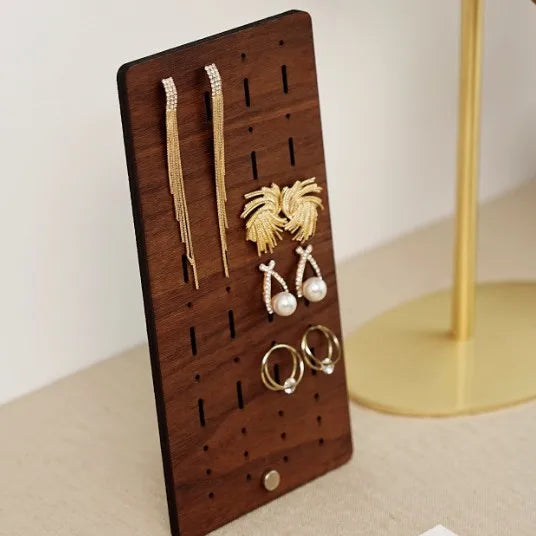 Adjustable Brown Jewelry Display Stand Necklace Bracelet Earring Storage Photography Props Ornament High-End Sensation Print