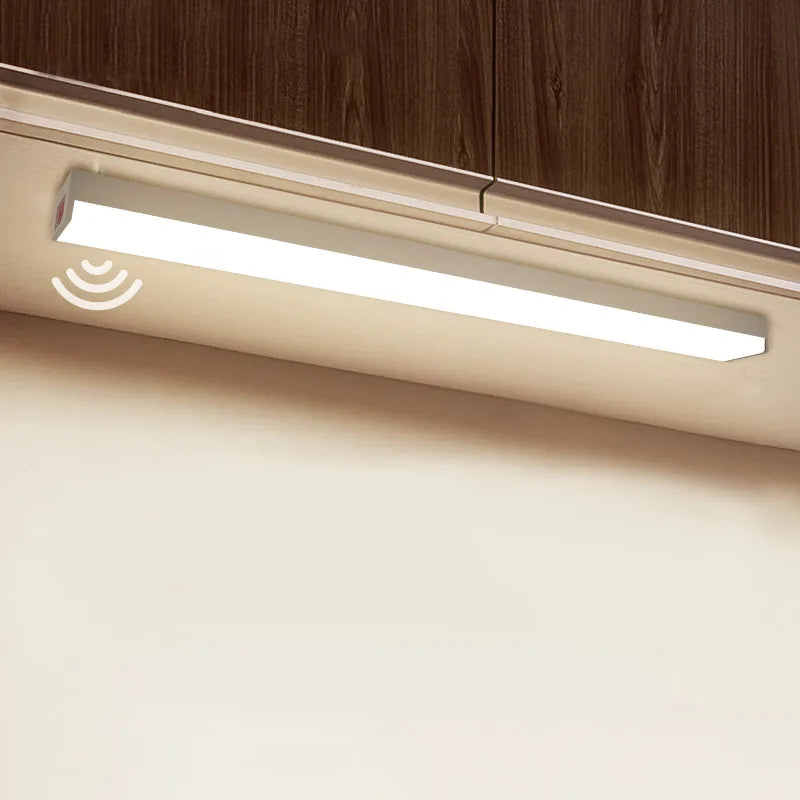 led Intelligent Human Body Induction Wireless Magnetic Long Nightlight Rechargeable Kitchen Wardrobe Cabinet Wine Cabinet Bedroom