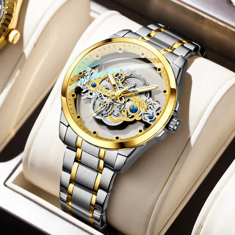 business round jewelry buckle quartz men's watches