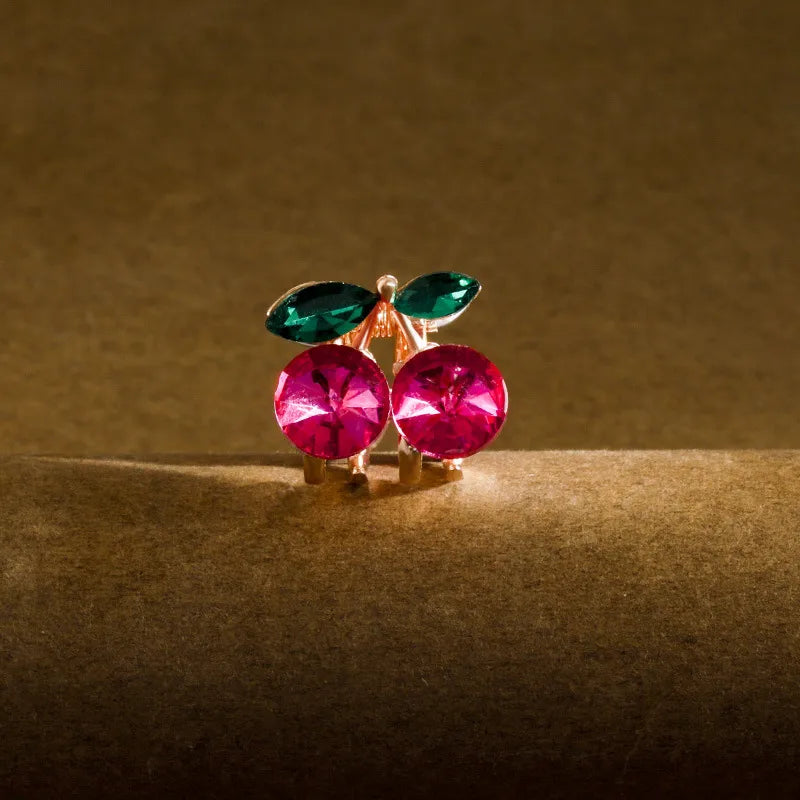 Cute Women's Cherry Alloy Plating Hair Claws