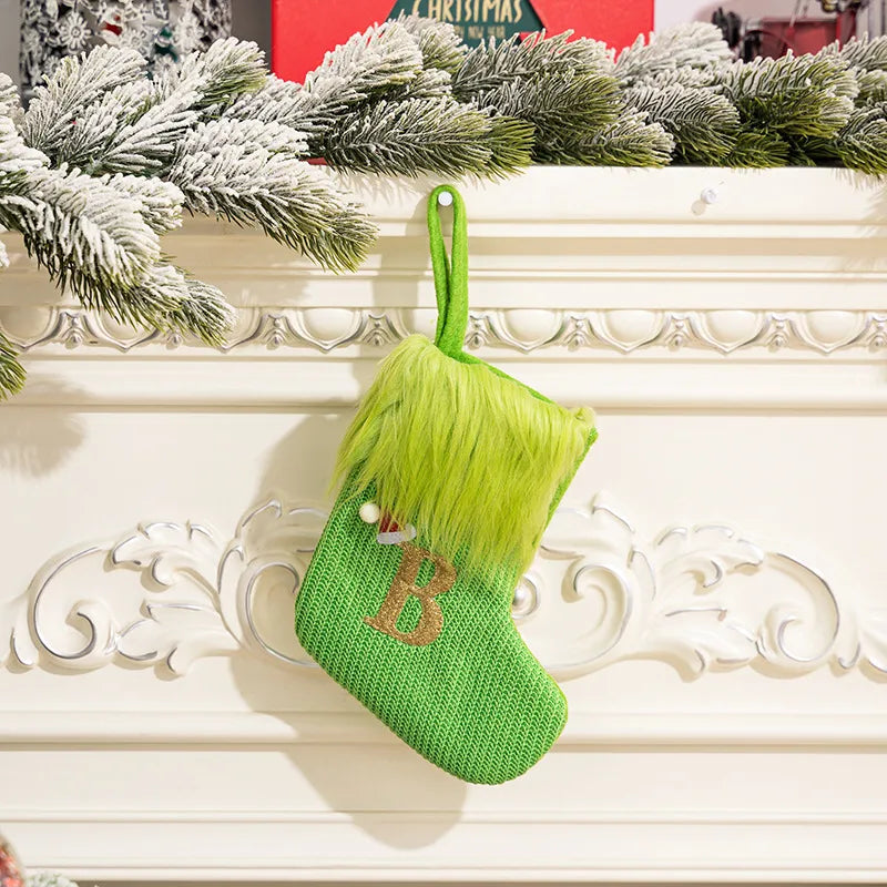 Christmas Nordic Style Cartoon Style Classic Style Christmas Hat Letter Nonwoven Polyester Party Festival Christmas socks Decorations Hanging Ornaments