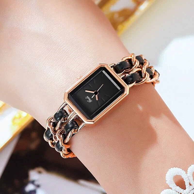 Elegant Vintage Style Geometric Jewelry Buckle Quartz Watch Women's Watches