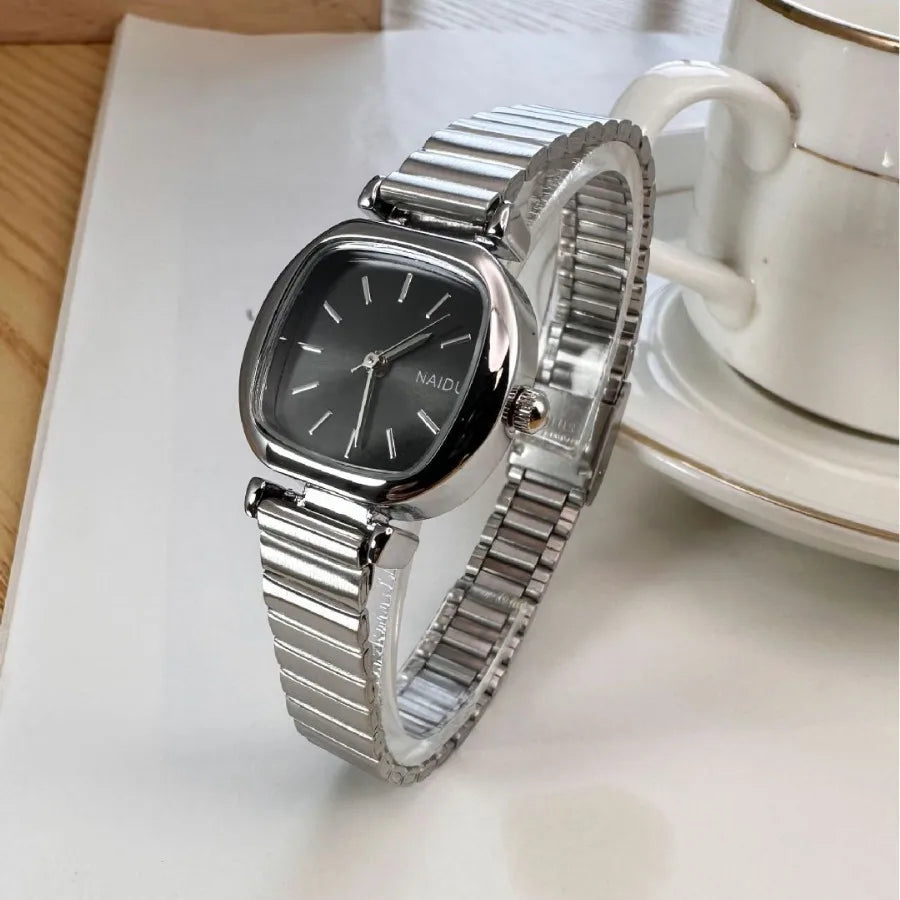 Casual Solid Color Single Folding Buckle Quartz Women's Watches