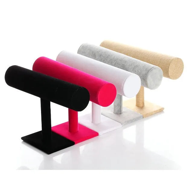 Velvet Jewelry Display Stand Single Layer Bracelet Flower Headband Hairband Shop Rack Artistic Style PP Material Jewelry Holder