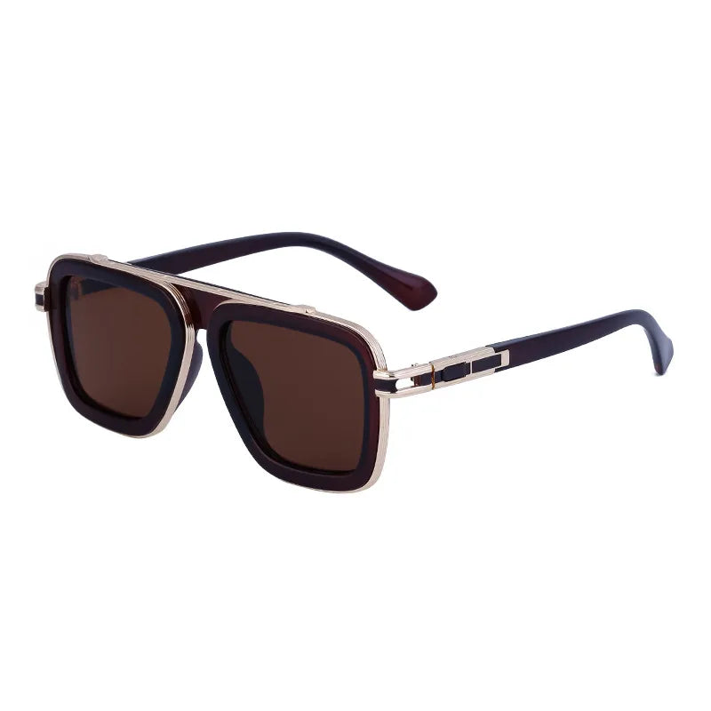 Casual Elegant Lady Solid Color Pc Square Full Frame Men's Sunglasses