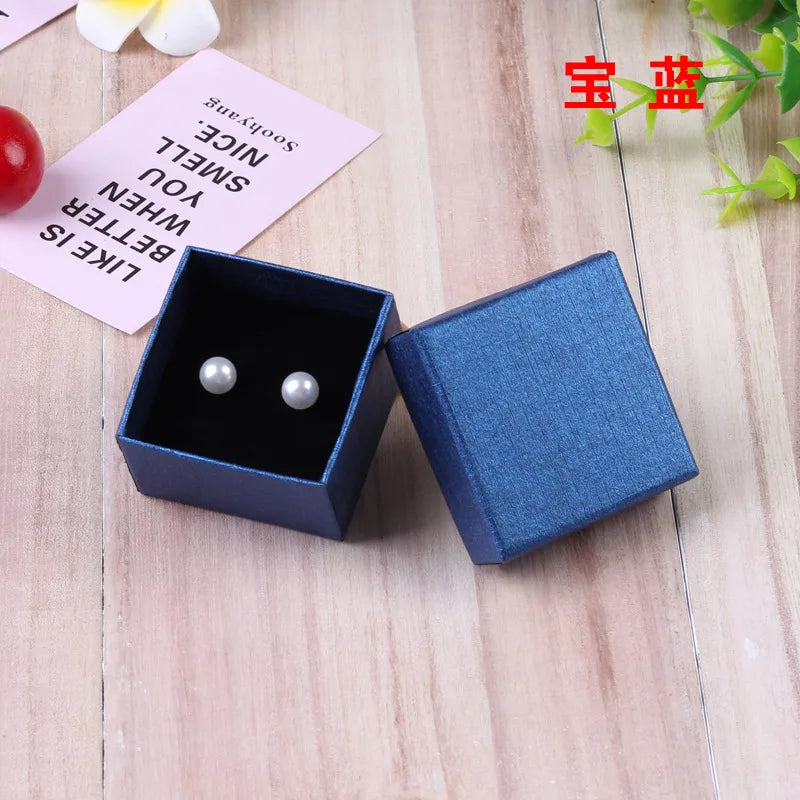 fashion solid color paper jewelry boxes 1 piece