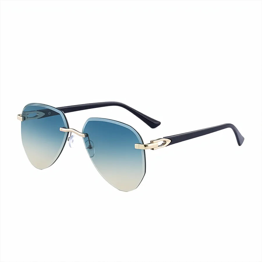Casual Streetwear Solid Color Pc toad glasses Frameless Men's Sunglasses