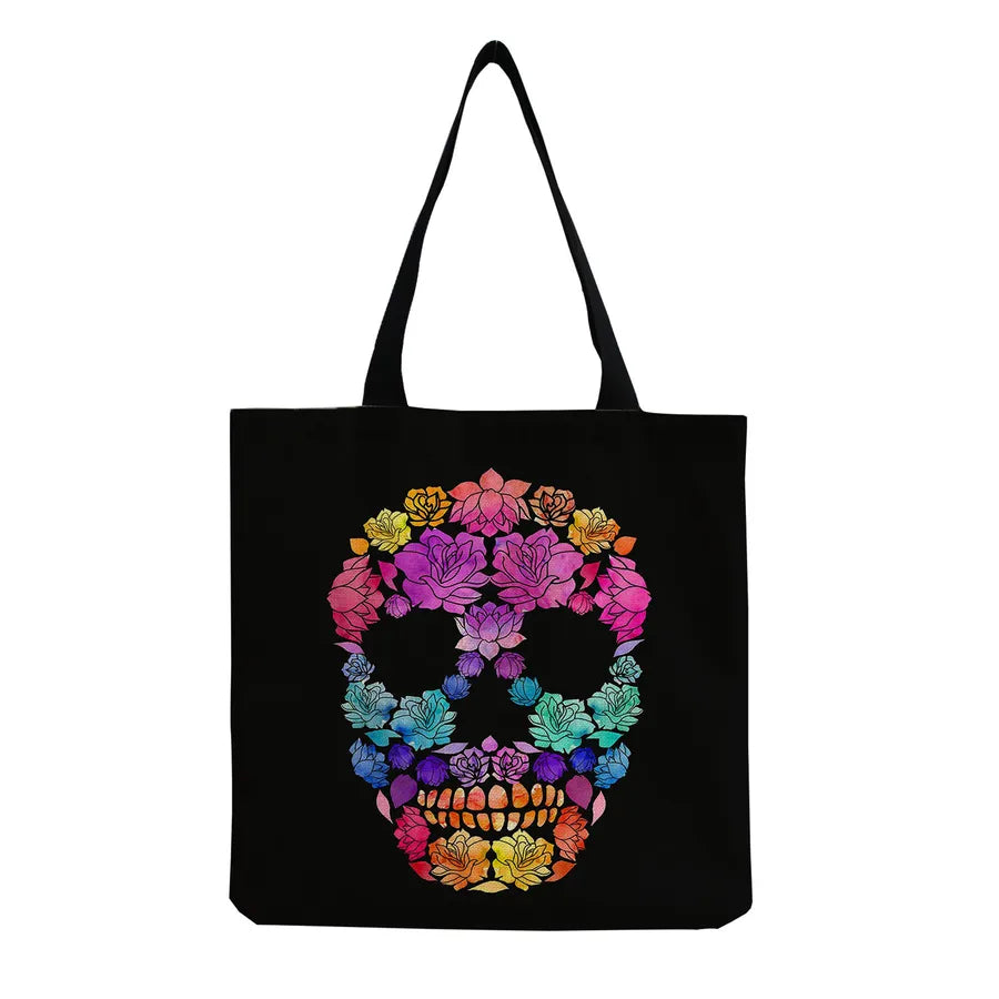 Unisex Casual Punk Skull Shopping bags