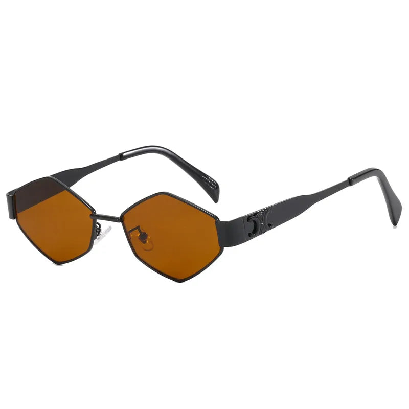 Casual Basic Solid Color Pc Polygon Full Frame Women's Sunglasses