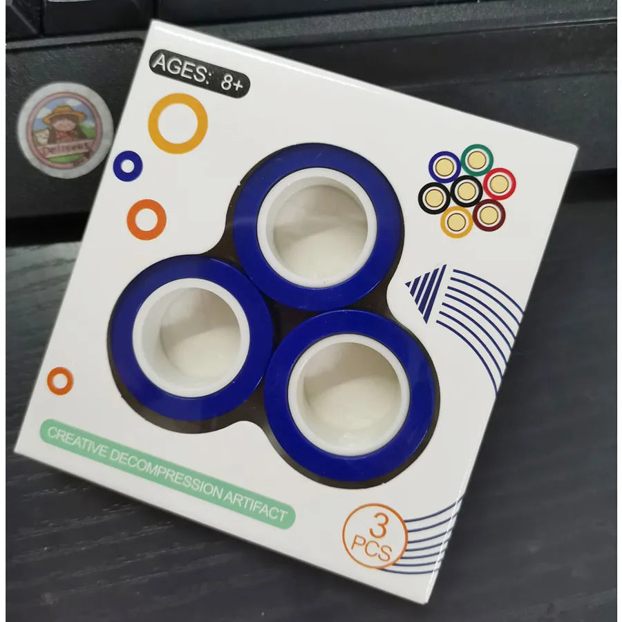 Spot wholesale fingertip gyro finger magnetic ring decompression toy magnetic ring gyro fingertip decompression magnetic