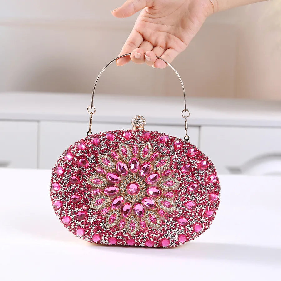 Pu Leather Printing Oval Evening Bags