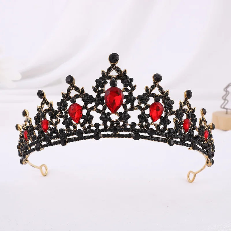 bridal water droplets alloy inlay rhinestones crown