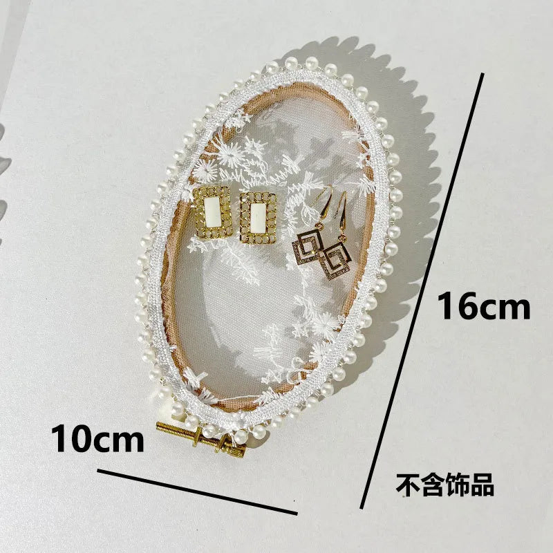 Wooden Embroidery Hoop Earring Display Stand Jewelry Accessories Showcase Shop Window Decor Storage Rack Unique Design