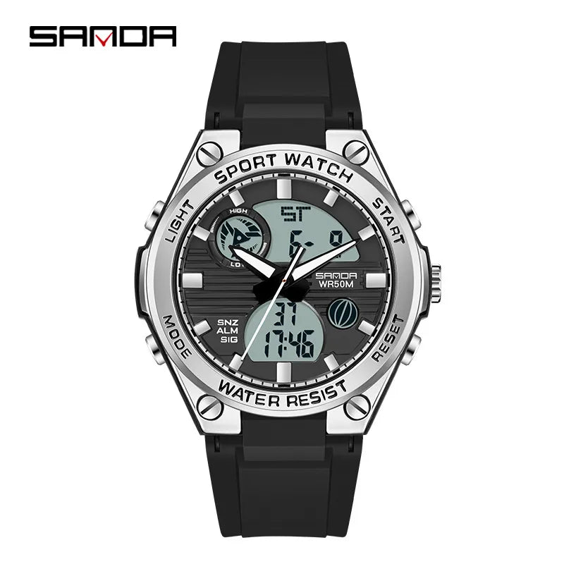 modern style solid color electronic men's watches