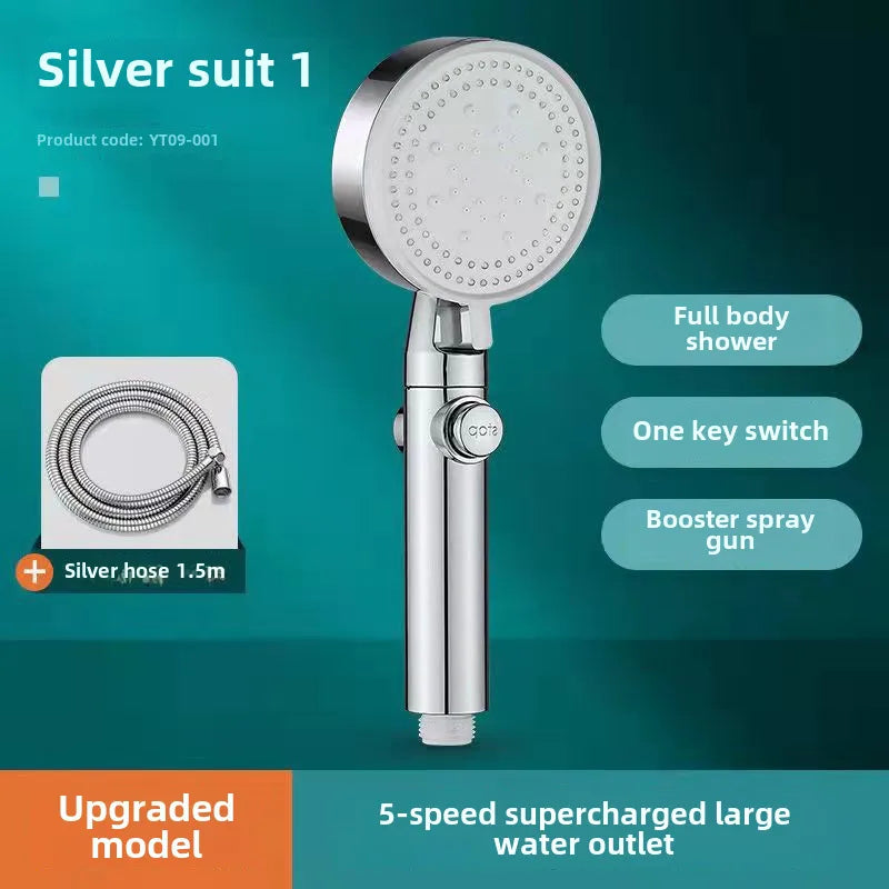 Pressurized Shower Head Shower Set Wholesale Black Samurai Home Bath Handheld Shower Head Bathroom Bracket