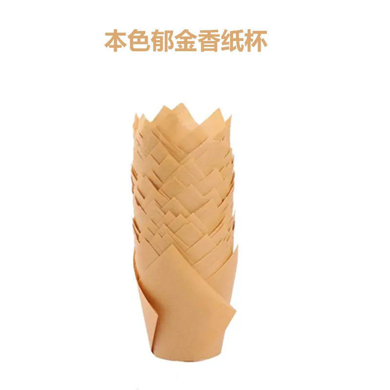 simple style solid color paper cake cups