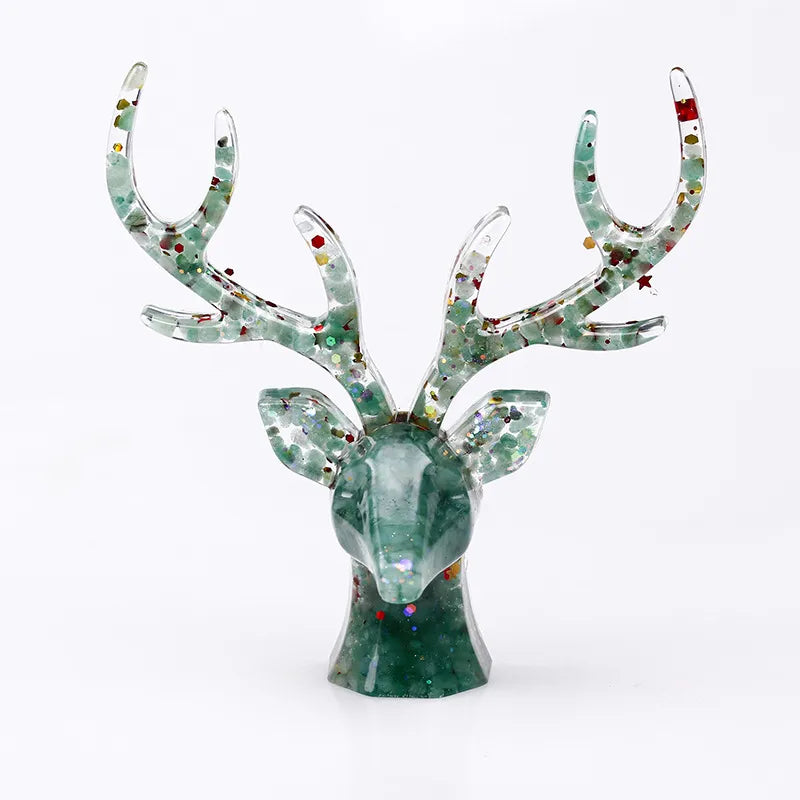 Simple Style Deer Plastic Resin Crystal glue Ornaments Artificial Decorations