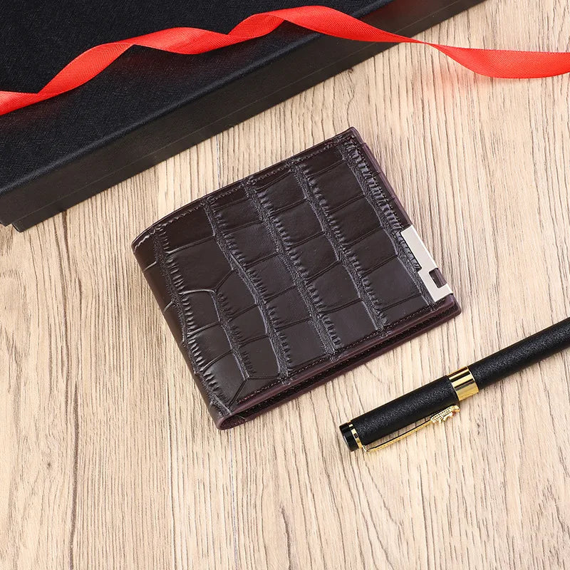 Men's Solid Color Pu Leather Open Small Wallets