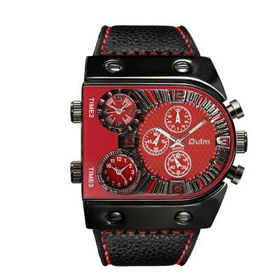 casual round single folding buckle quartz men's watches