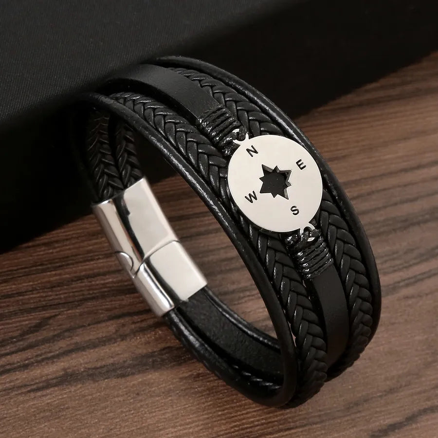 Casual Simple Style Classic Style Solid Color 304 Stainless Steel Bracelets In Bulk