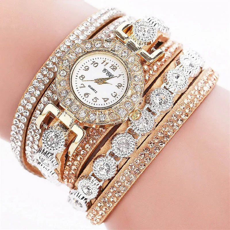simple style solid color single folding buckle quartz women's watches