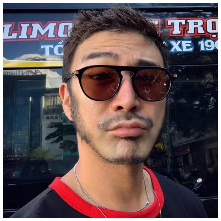 Casual Solid Color Pc Round Frame Full Frame Men's Sunglasses