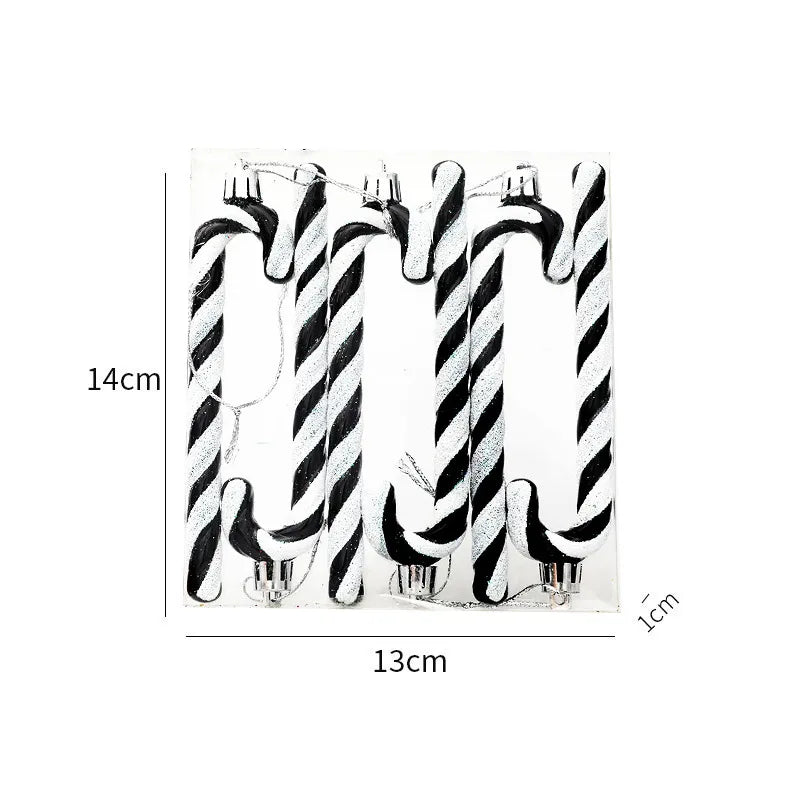 Christmas Tree Decoration Festive Atmosphere Plastic Cane Ornament Hanging Charms Christmas Holiday Decorations