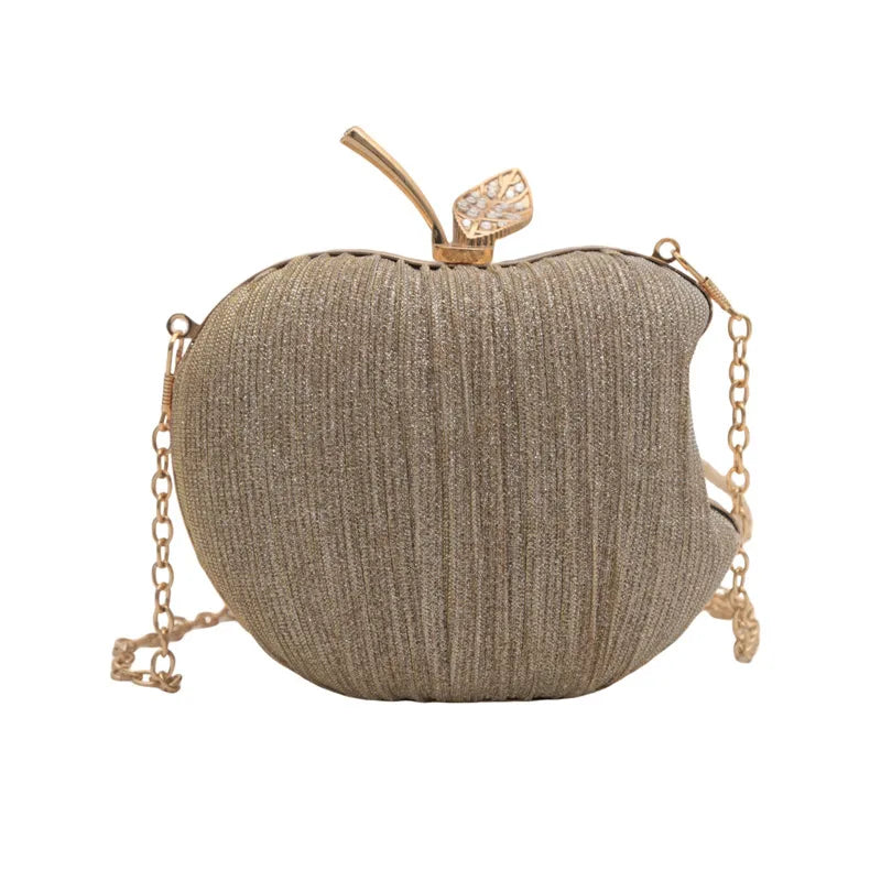 Black Gold Silver Special Solid Color Round Evening Bags