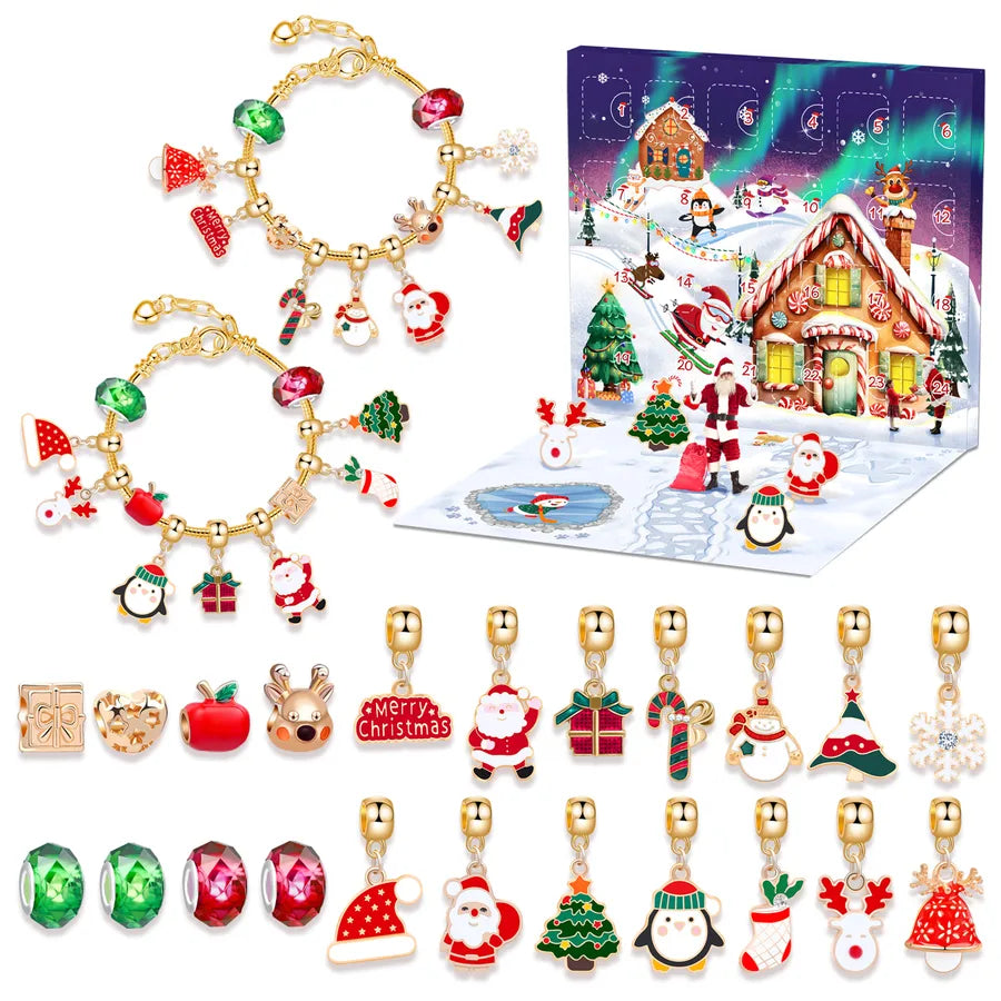 1 Set Zinc alloy Christmas Hat Santa Claus Pendant Chain Jewelry Accessories