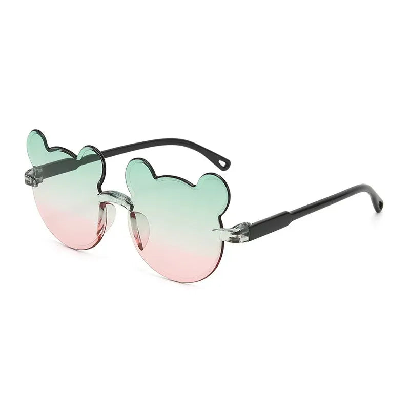 New Bear conjoined frame children's sunglasses gradient cute cartoon glasses color health eye protection sunglasses