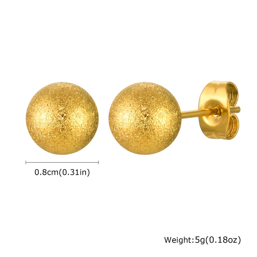 IG Style Casual Simple Style Geometric Plating 201 Stainless Steel Ear Studs