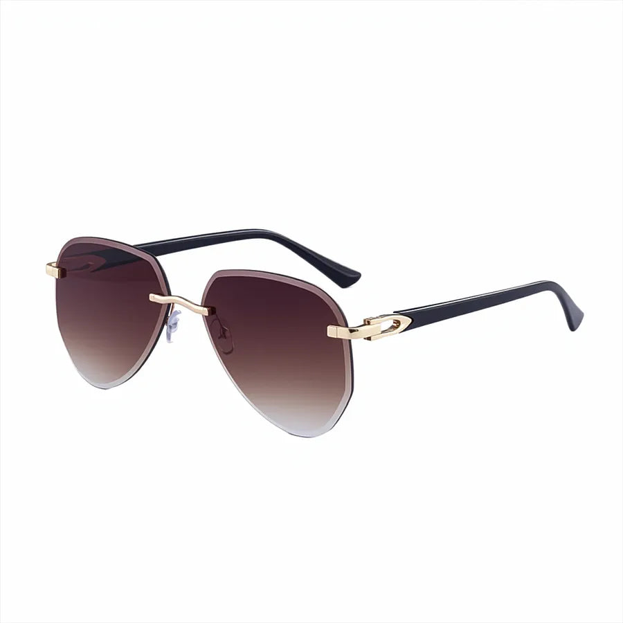 Casual Streetwear Solid Color Pc toad glasses Frameless Men's Sunglasses