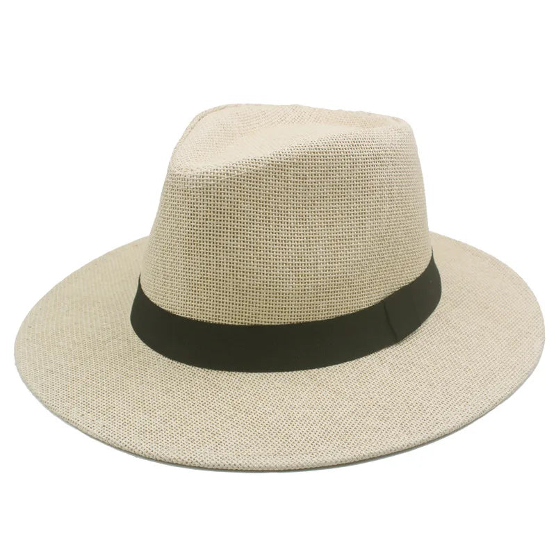 Unisex Retro Classic Style Solid Color Flat Eaves Sun Hat