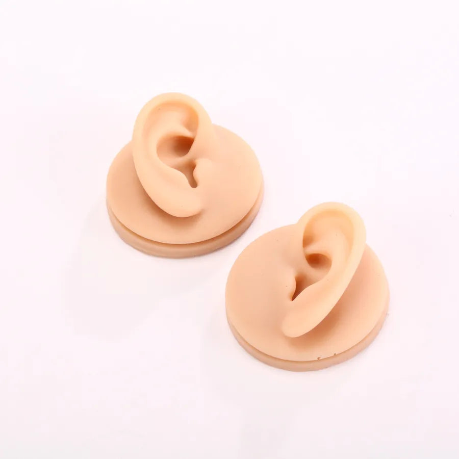 silicone simulation fake ear facial features teaching practice props nose mouth navel stud ring accessories display stand model